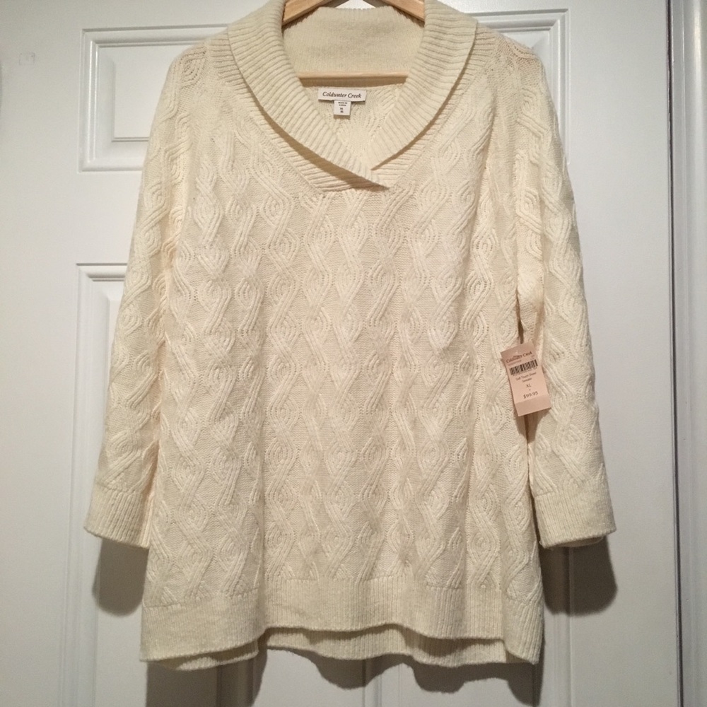 🎉Host Pick Oct 10 Cream Coldwater Creek Sweater